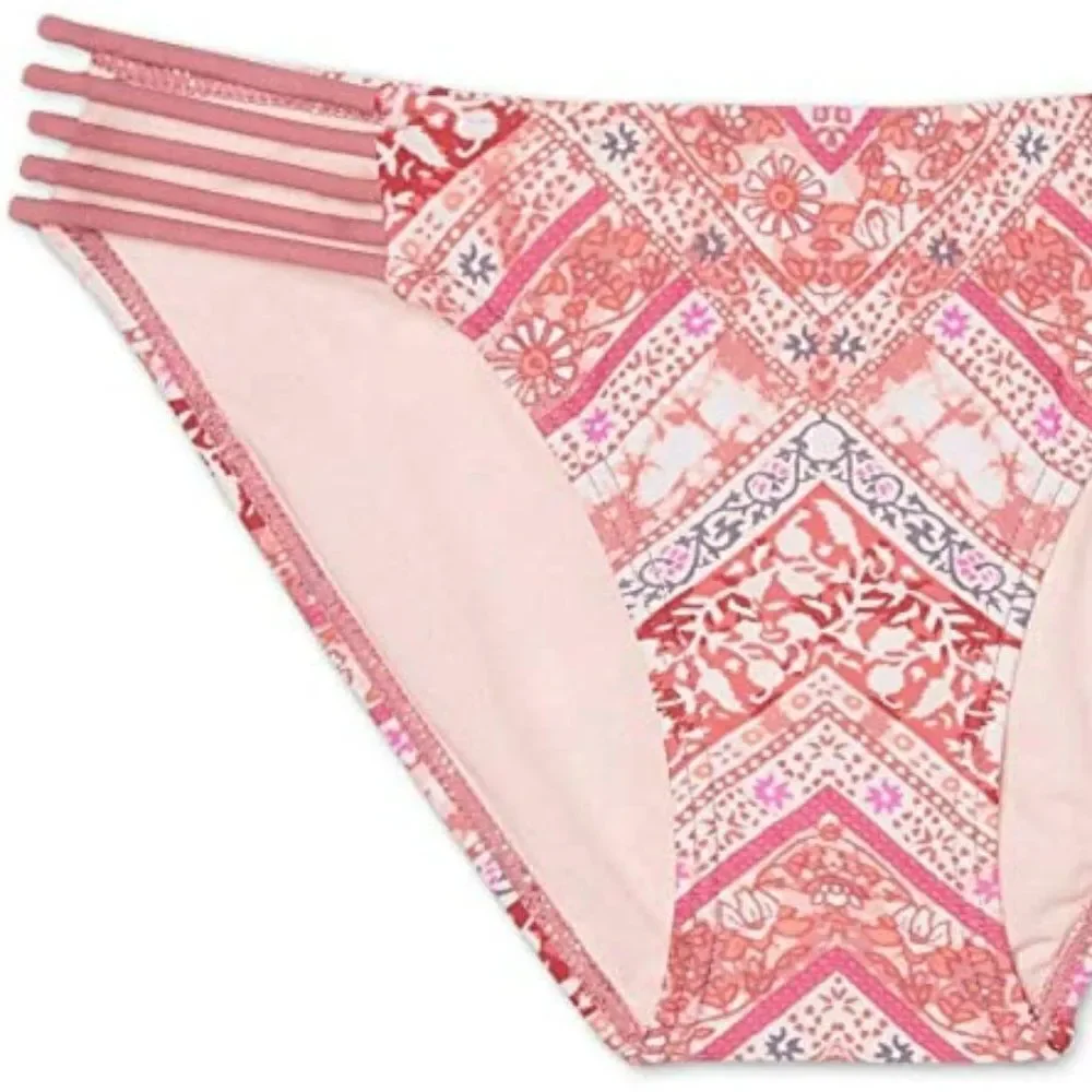 NWT Xhilaration Pink Boho Strappy Hipster Bikini